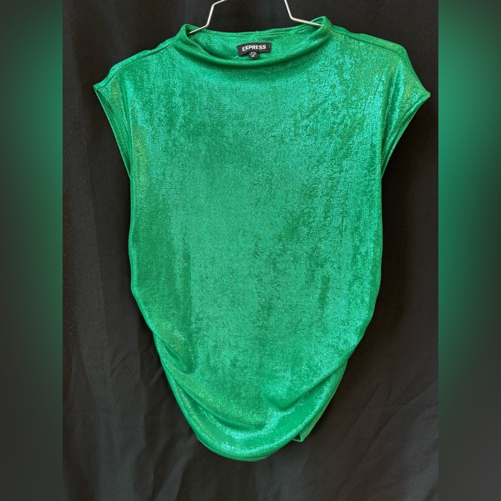 Express Shimmering Emerald Blouse